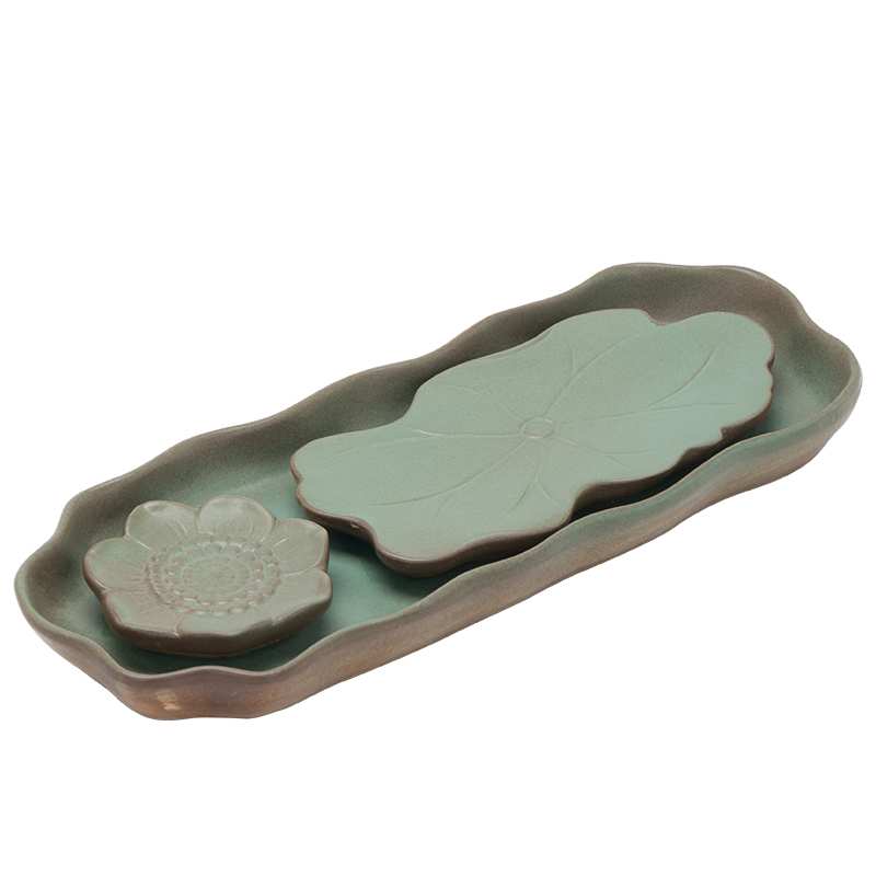 ?茶盘家用新款小型干泡台日式茶台复古茶具套装排水储存式功夫茶