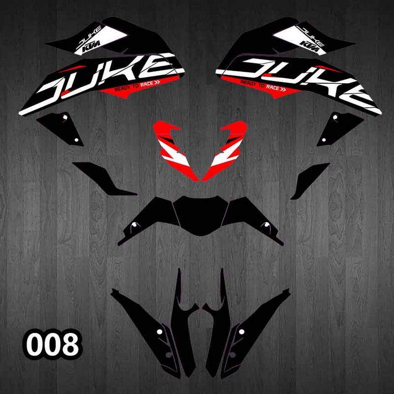 街车摩托贴纸 适用于 KTM 17-20 duke125 390 车贴 贴花 贴膜RK