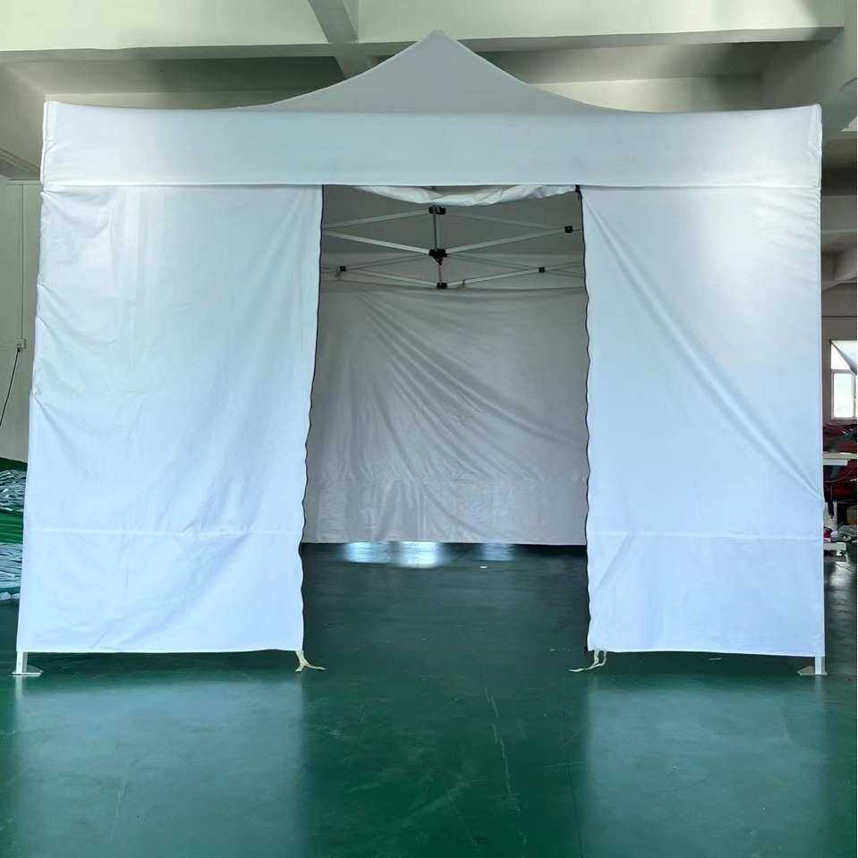 跨境3x3m定制铝合金骨架折叠帐篷双拉链围布外贸帐篷folding tent