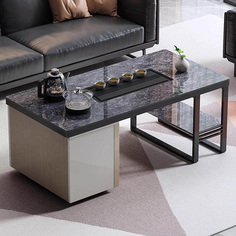 茶几办公室泡茶一体带茶台烧水壶全自动客厅岩板功夫茶几茶盘套装