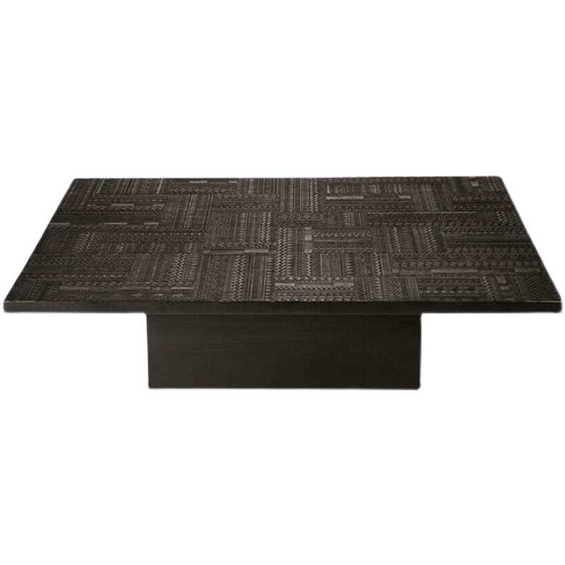 比利时ANCESTORS柚木手工雕花茶几北欧客厅茶台表情小户型咖啡桌