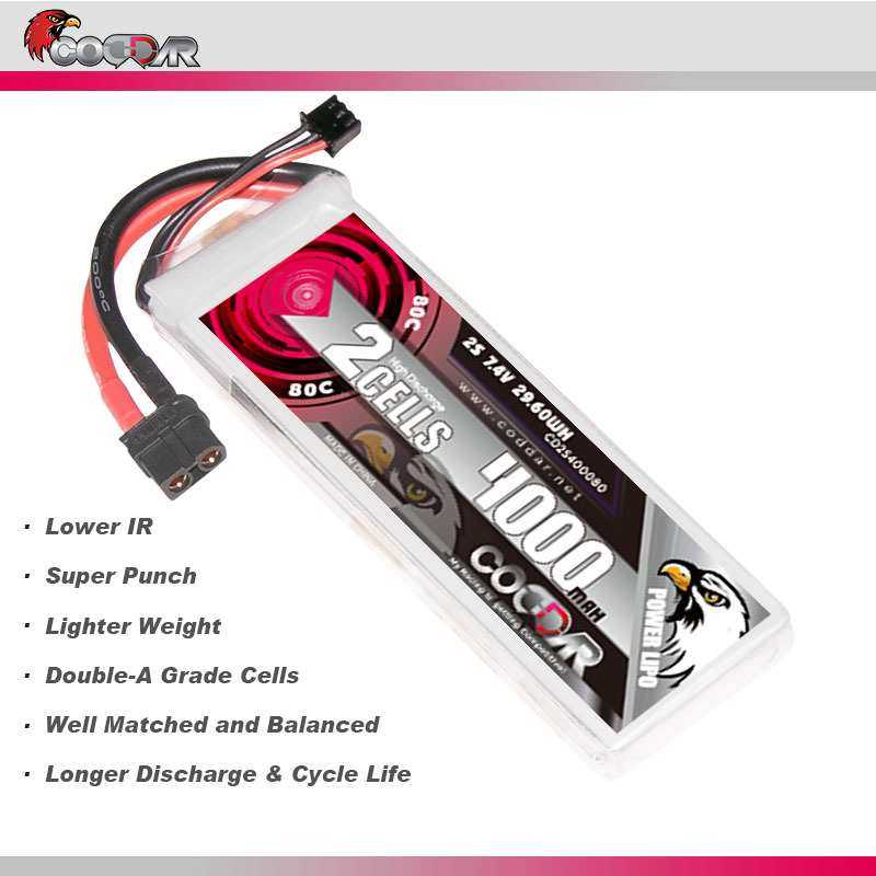 CODDAR鹰氪 4000MAH 2S 7.4V 80C 船模RC车模 航模固定翼锂电池