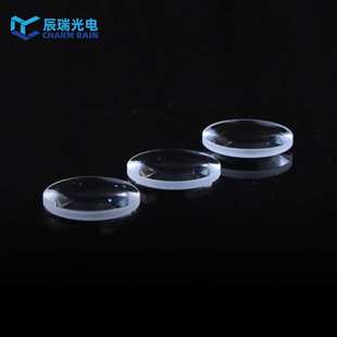 厂家直销光学双凸透镜单晶氟化钙单面镀AR膜显微镜红外镜头