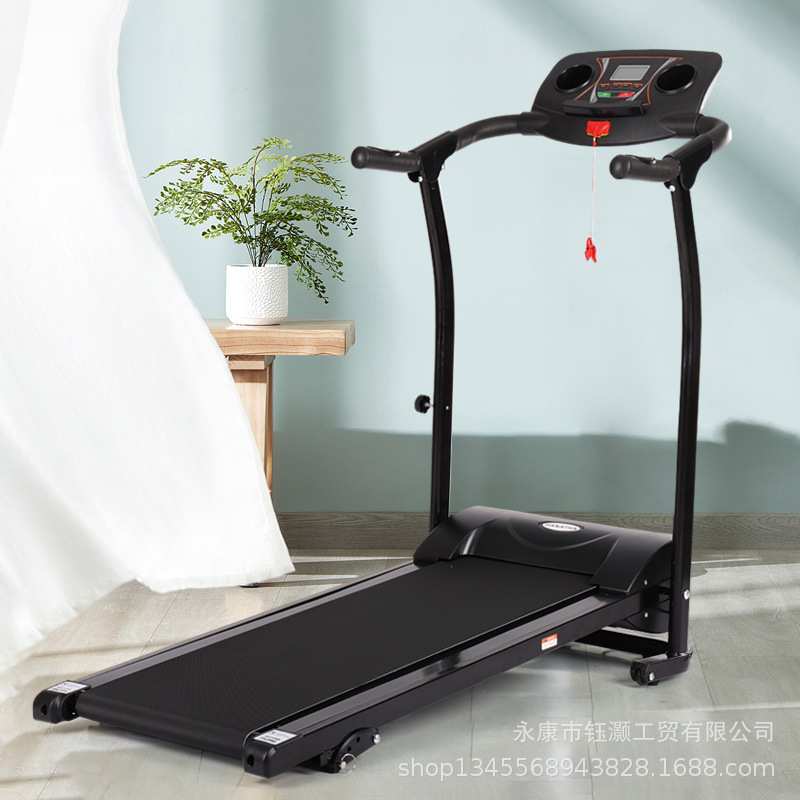 新款电动跑步机带心率家用健身器材减震款折叠超静音免安装有氧