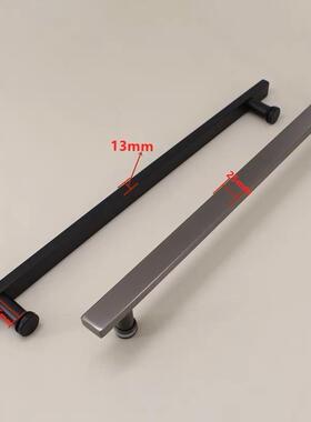 不锈钢304浴室玻璃门把手扁方淋浴房单面孔距440mm隔断移门拉新品