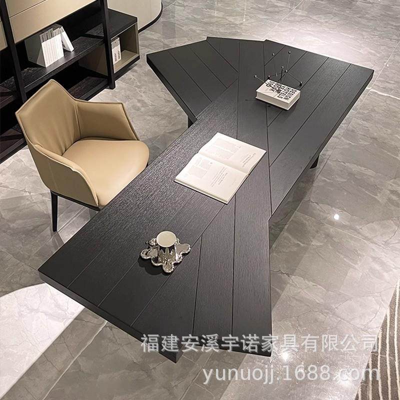 设计师北欧实木书桌电脑桌简约现代家用办公桌异形工作台老板桌子,电子元器件市场,其它元器件,淘宝优惠券,粉丝福利购,淘宝优惠卷