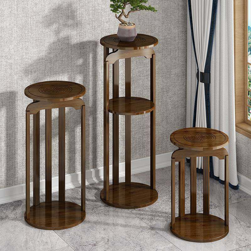 A10L室内花架客厅电视柜旁落地新中式花台实木摆件置物架绿萝花盆,电子元器件市场,其它元器件,淘宝优惠券,粉丝福利购,淘宝优惠卷