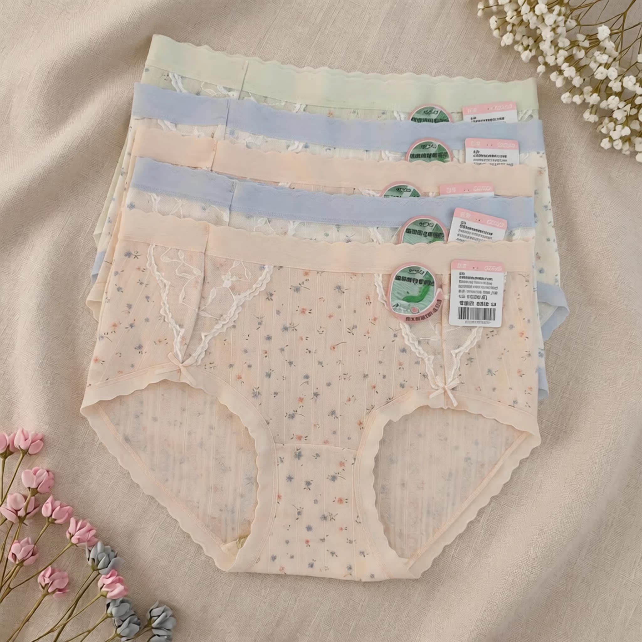 香蜜闺香26101019新款日常柔美棉质中腰女士内裤 三送二，二送一