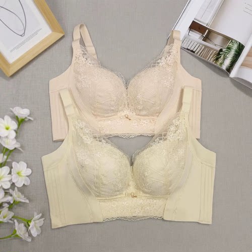 香蜜闺秀中厚四排扣25112069调整无钢圈健康绵B杯文胸收副乳塑形