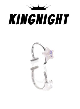 夜王 | S925银无洞唇夹波光粼粼五角星星唇夹假唇环可爱亚比饰品