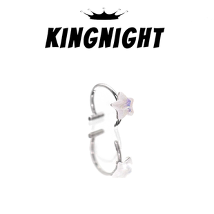 夜王 | S925银无洞唇夹波光粼粼五角星星唇夹假唇环可爱亚比饰品