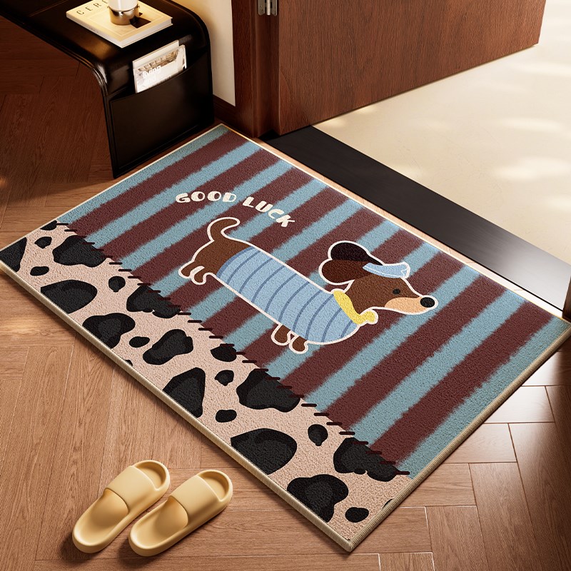 2025新款帘帘好运入户r玄关门口地垫进门外家用地毯高级感耐脏防