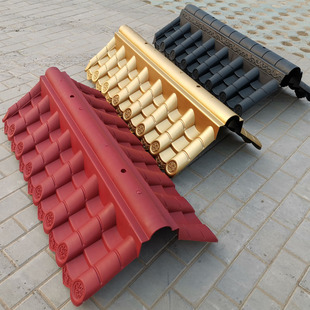 围墙瓦双面墙头瓦片树脂瓦一体院墙瓦G塑料PP仿古瓦马头墙压顶瓦