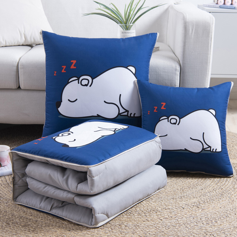 多功能汽a车靠垫抱枕被子两用办公室午睡靠枕折叠空调夏天凉枕头