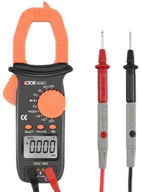 多功能钳形表VC606A/606B/606C数字电流交直流数显万用表610C/B
