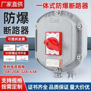 防爆断路器开关防水防腐220v明装带漏电保护一体式空气开关380v