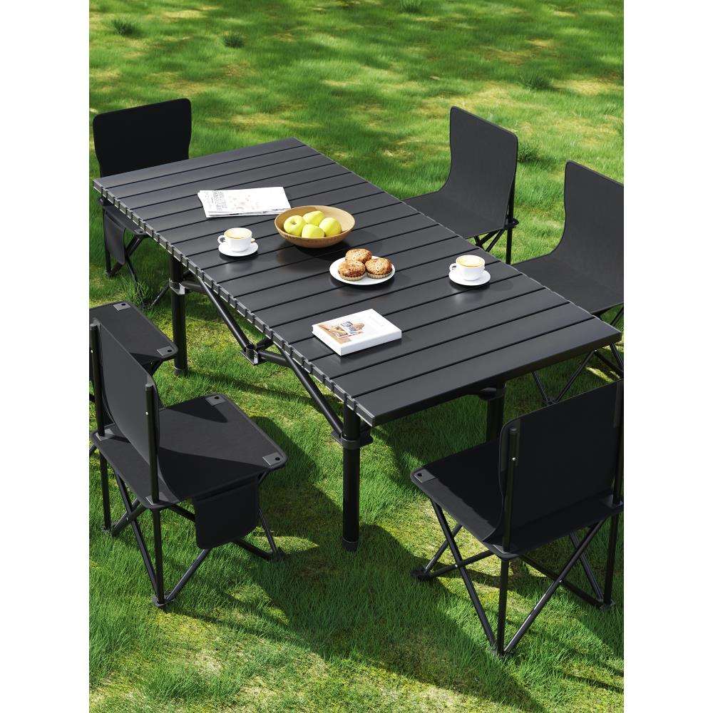 露营桌椅便携式户外折叠桌野餐桌蛋卷桌野炊烧烤桌简易摆摊小桌子