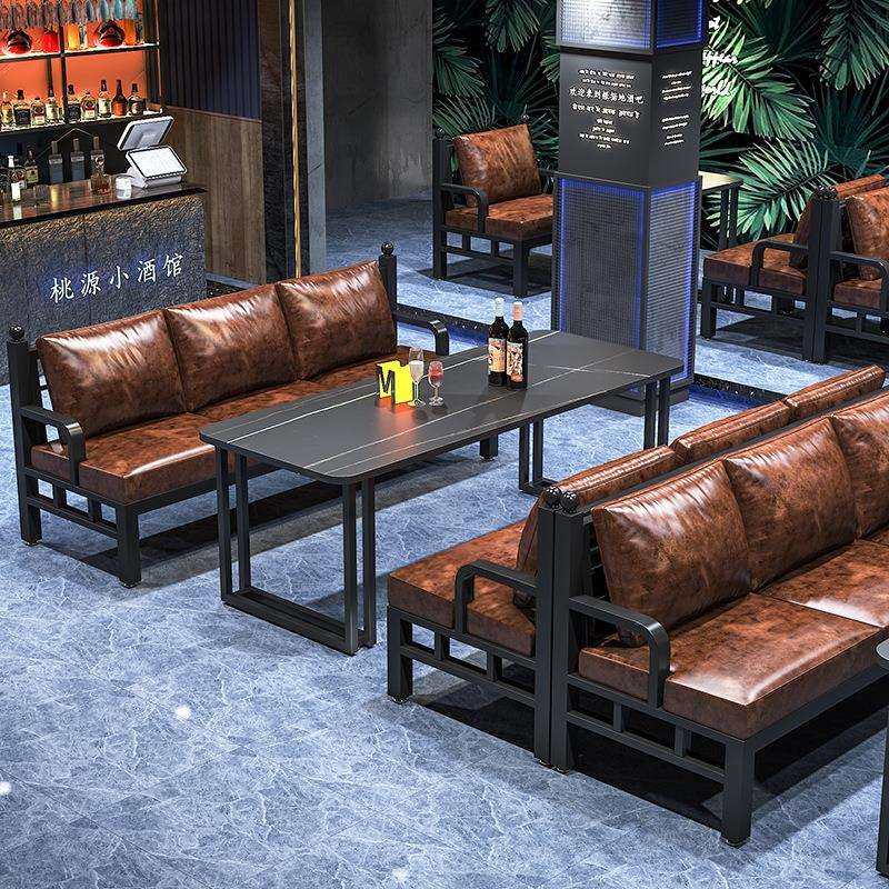 工业风酒吧桌椅组合清吧火锅店西餐厅咖啡厅酒馆餐吧商用卡座沙发