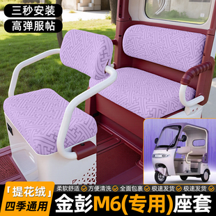 适用金彭鹏M6-一B电动三轮车座套坐垫套专用装饰用品小配件脚垫