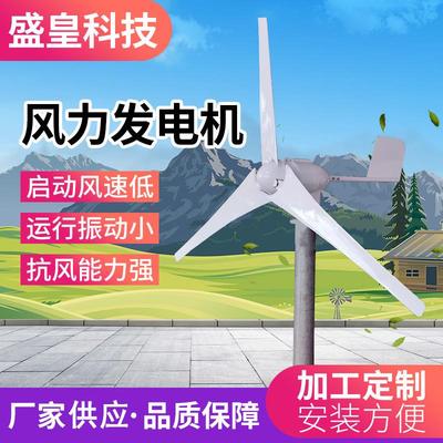 盛皇科技小型水平轴SH-A型500W600W24V48风力发电机家用牧场