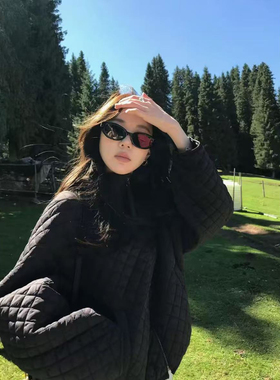 【书婷专享】珩绣小众极简风菱格奶酪小泡芙百搭棉服外套Y-T25857