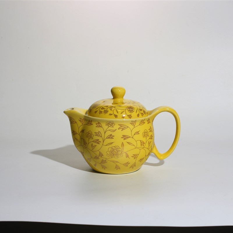 陶瓷茶壶350毫升青花瓷器家用摆放个人茶壶功夫T茶具红茶茶壶色釉