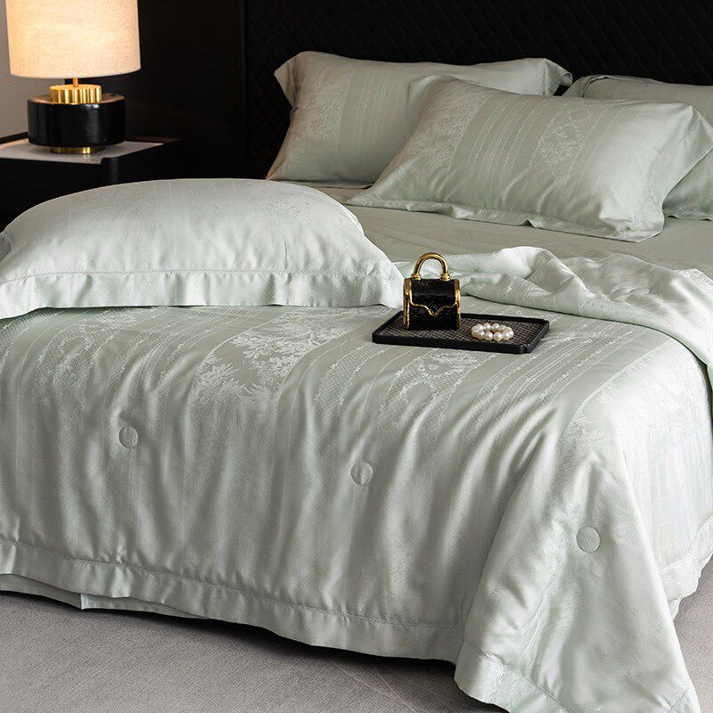 商场同款夏季20%蚕丝夏被t高精密提花60S天丝棉空调被夏凉被四件