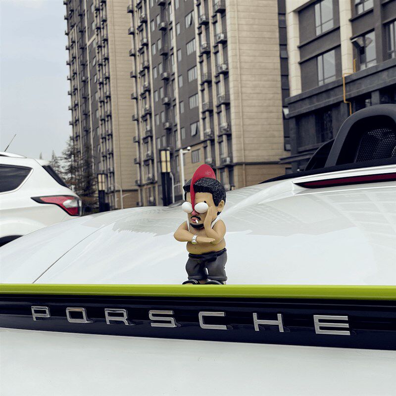 达叔星爷车尾f摆件懦夫救星破坏之王自由搏击古拳法车载车顶装饰