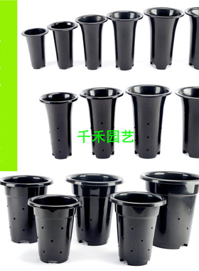 加厚K牌塑料兰花盆 兰草蕙兰专用盆大号加高壁孔高腰透气盆