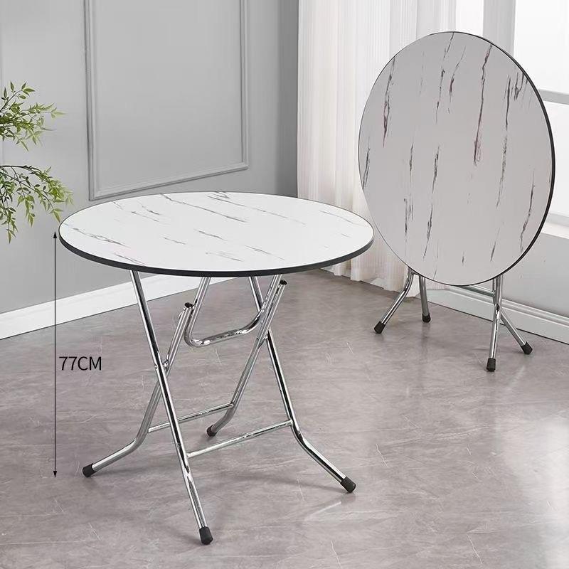 可折叠桌简易餐桌出租屋家用简易小户型租房圆桌饭桌吃饭摆摊桌子