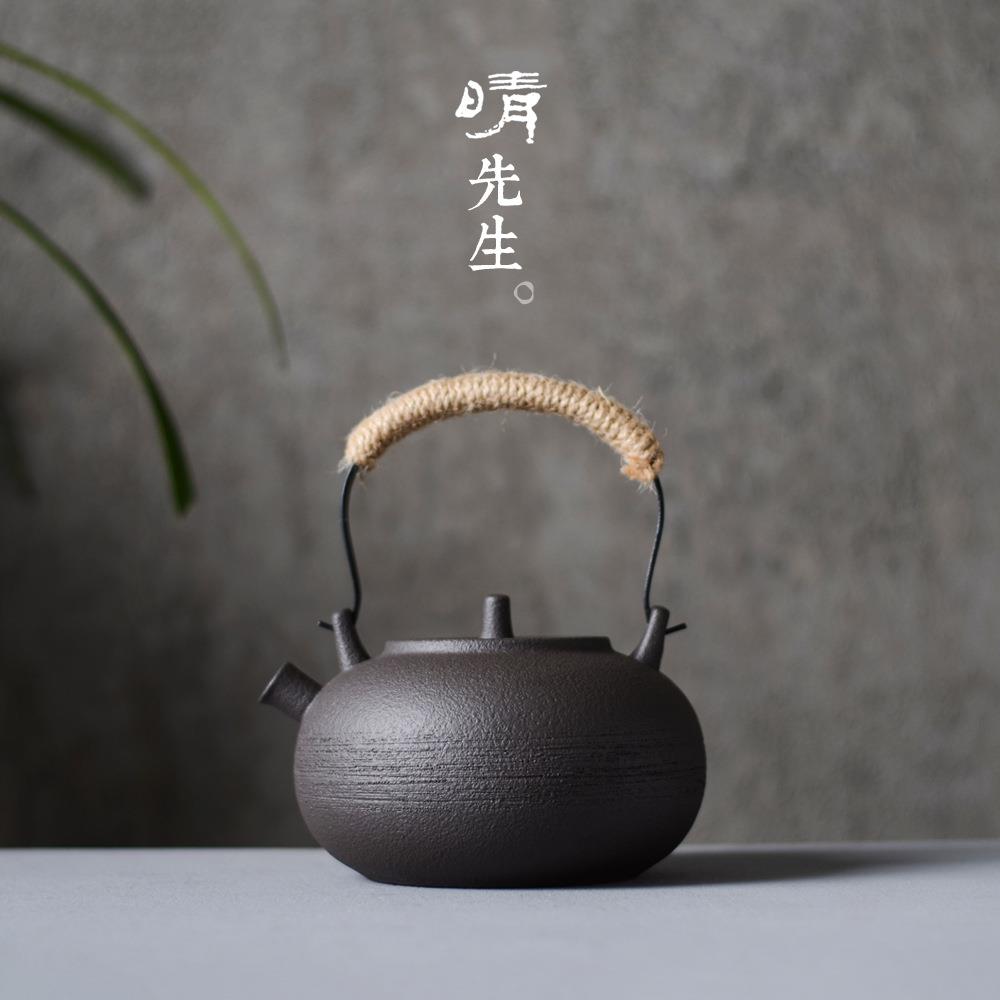 家用陶瓷茶具泡茶烧水壶茶壶陶壶圆形电陶炉煮茶炉小茶炉1000毫升