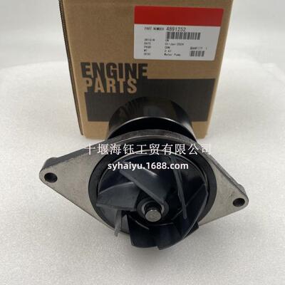 4891252适用东风天龙天锦大力神发动机冷却水泵3800984 5473172
