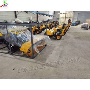 前6后2小型轻便除雪车 停车场积雪扫雪车 手推式1300mm滚刷宽度