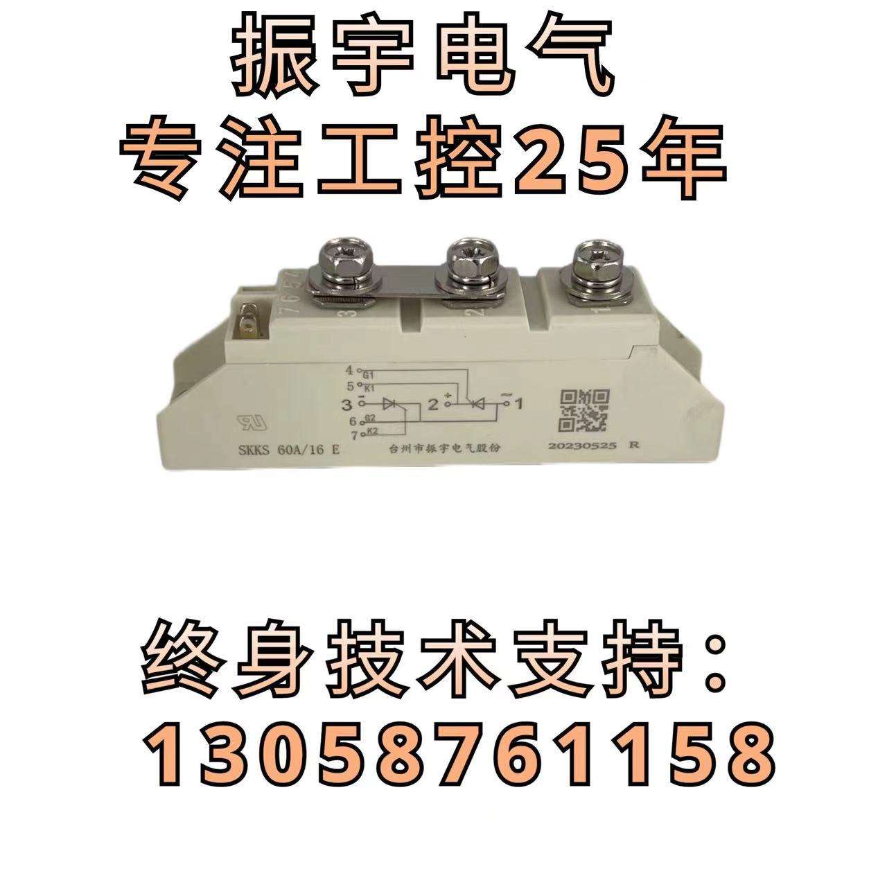 厂家直供振宇模条SKKS 60A/16E单相反并联模条可控硅模条 零售