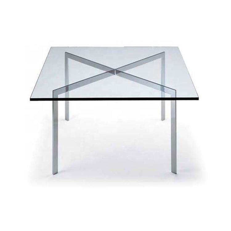 Tugendhat Table图根哈特茶几不锈钢巴塞罗那钢化玻璃茶几咖啡桌