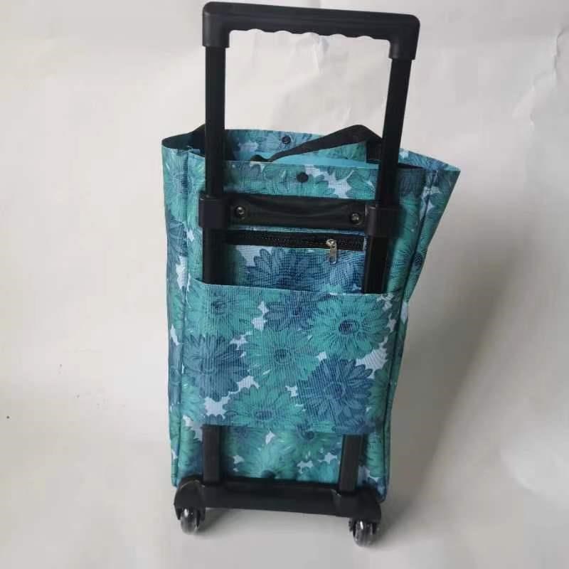 厂家直供超市g购物车买菜车便携小拉车轻便拉杆式家用可折叠小推