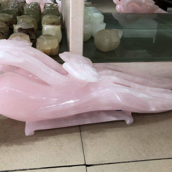 天然吉祥送礼家居紫（参）如意粉公司前台人生招财客厅玉摆件玄关