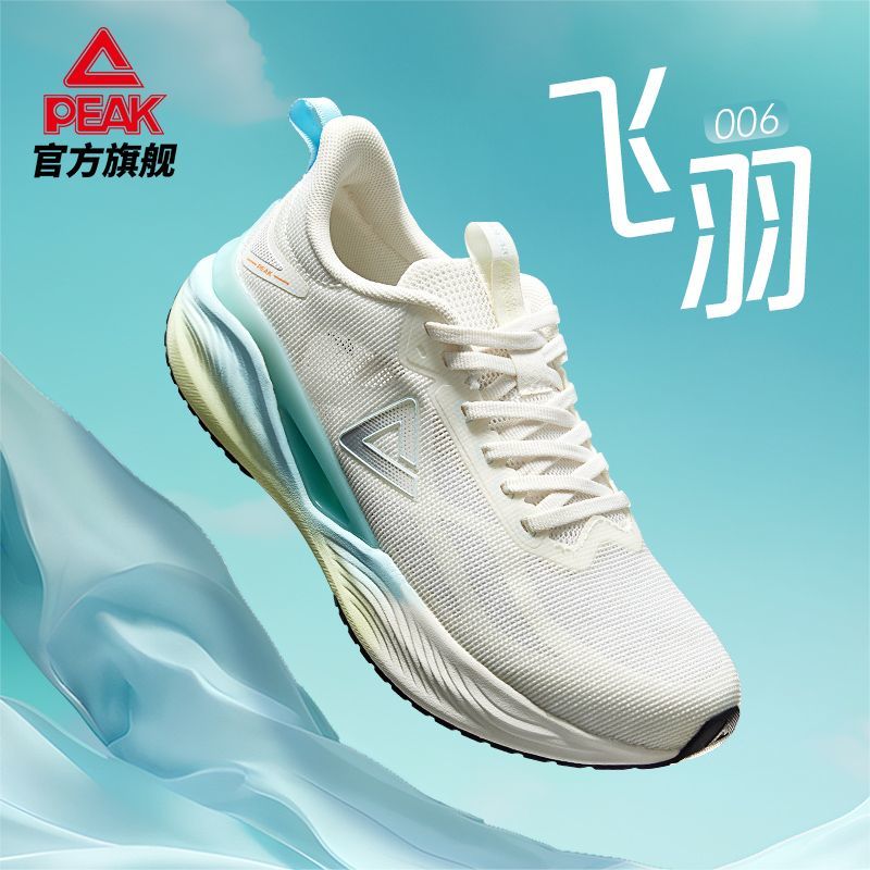 匹克态极飞羽006跑步鞋男女新款网面透气中考体侧跑步鞋DH520097