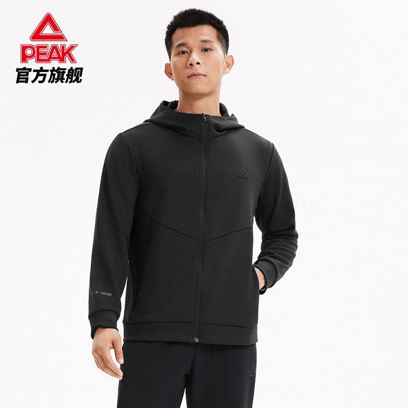 匹克官方正品外套男新款户外连帽卫衣运动夹克休闲百搭拉链外套