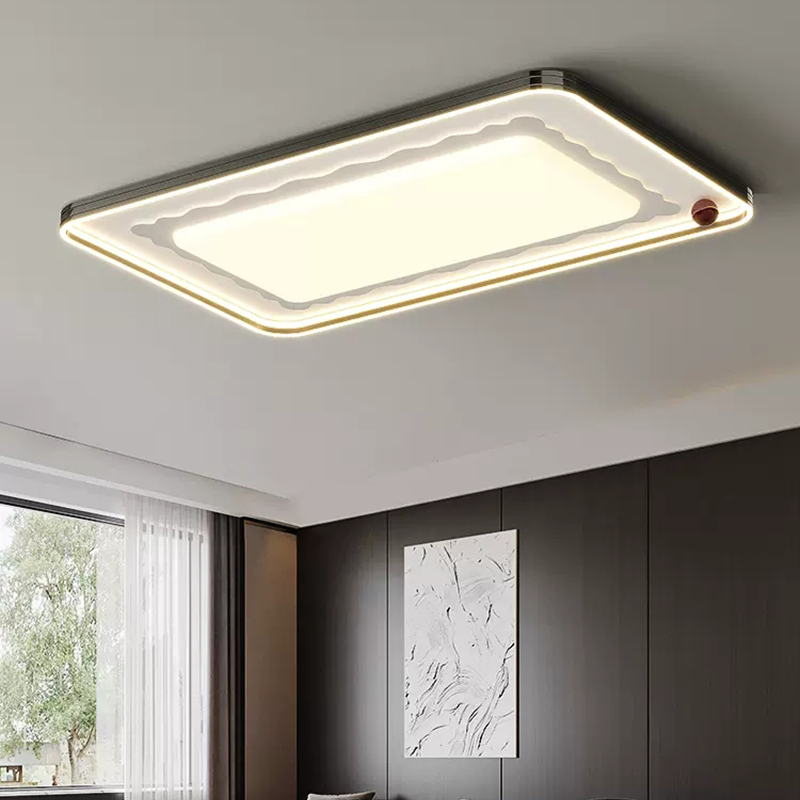 意式现代简约客厅灯高级感全光谱智能家用卧室书房长形调光吸顶灯