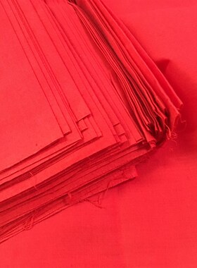 纯色布 全棉大红布 中厚纯棉大红布料 佛事婚嫁喜庆布料 纯棉红布