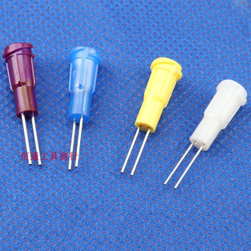 塑钢双管半寸针头点胶气动不锈钢点胶机针头18g-27g塑料平头针
