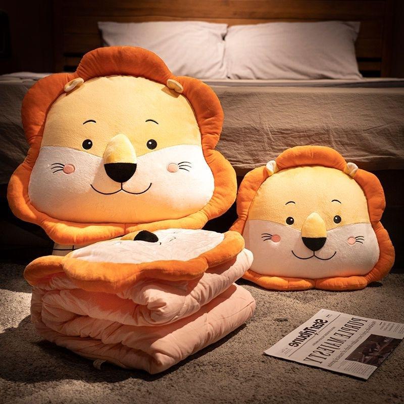 抱枕被子两用二合一靠枕折叠午睡枕头办公室午休毯子车载汽车靠垫