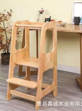 儿童学习塔蒙氏宝宝洗手台阶洗漱梯learning tower可折叠踏垫脚凳