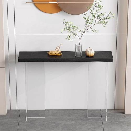 实木透明现代简约悬浮玄关靠墙客厅长条入户亚克力装饰案板条案