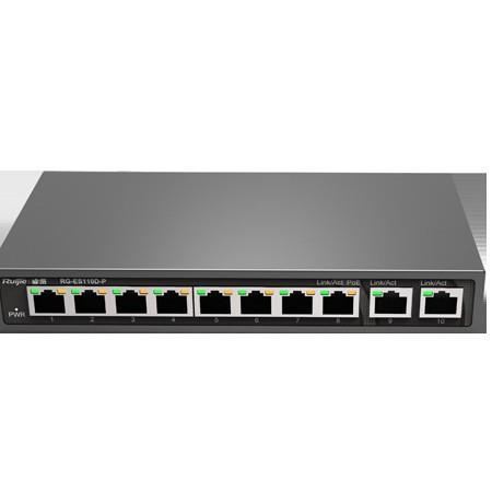 锐捷 10口千兆Poe交换机 RG-ES110GD-P POE功率110W 企业办公监控