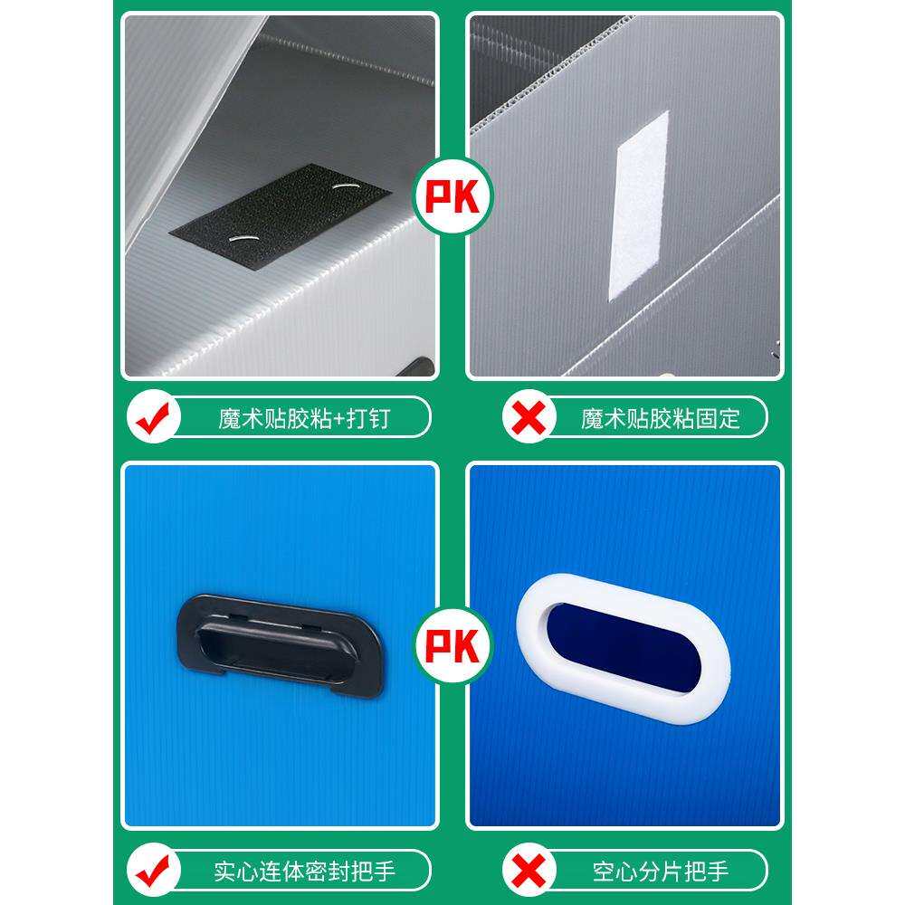 可折叠塑料瓦楞板搬家箱加厚储物钙塑箱中空板带盖周转箱收纳