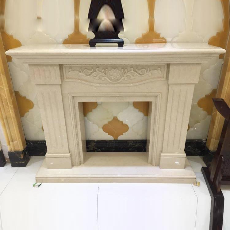 工厂直销新款大理石壁炉欧式石材壁炉架装饰石雕室内摆件