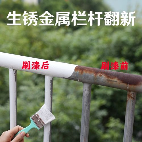 防锈漆铁门油漆翻新不锈钢铝合金铁艺栏杆护栏改色金属.漆白色油