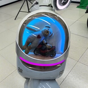 适用极核电动g车MO1高清透明前太空舱超大容量装饰防雨防尘改装件